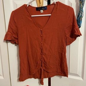 Fall orange blouse